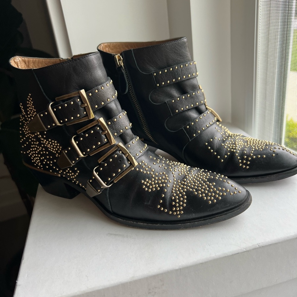 Chloe Susan Ankle Studded Boot size 38